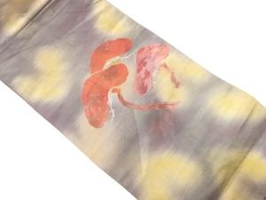 笠松模様織り出し　名古屋帯